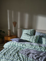 Quilt Cover Set - Metung Mint Linen House - Queen Green