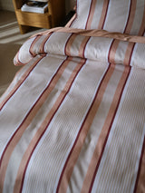 Quilt Cover Set - Nara Stripe Clay Linen House - Single Pink