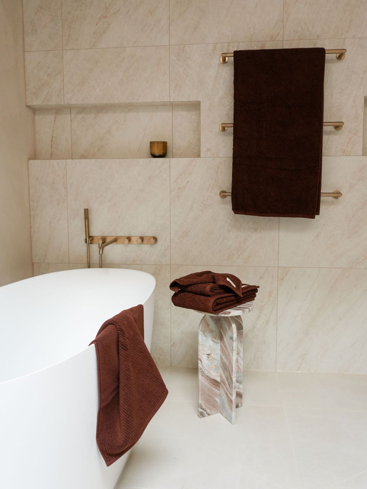 Bath Sheet - Reed Chocolate Linen House - 82cm x 170cm Brown