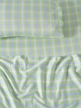 Sheet Set - Sunrise Check Clearwater Linen House - King Single Blue