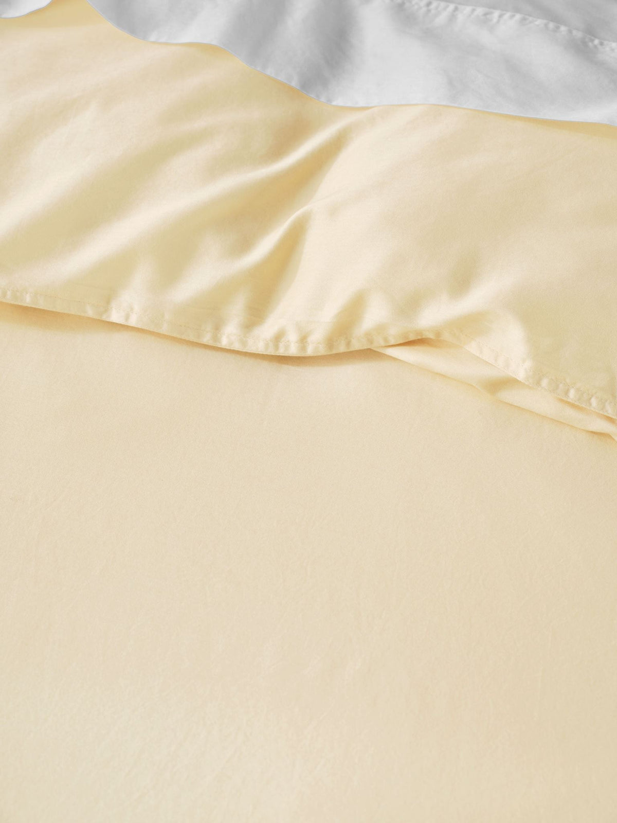 Quilt Cover Set - Surf Wash Butter 400 Thread Count Linen House - Double Yellow