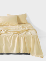 Sheet Set - Surf Wash Butter 400 Thread Count Linen House - Double Yellow