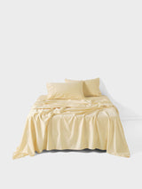 Sheet Set - Surf Wash Butter 400 Thread Count Linen House - King Yellow