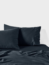 Sheet Set - Surf Wash Midnight 400 Thread Count Linen House - King Blue