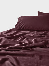 Sheet Set - Surf Wash Plum 400 Thread Count Linen House - Super King Purple