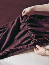 Sheet Set - Surf Wash Plum 400 Thread Count Linen House - Super King Purple