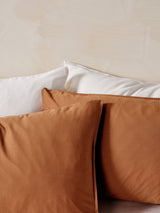 Quilt Cover Set - Surf Wash Rust 400 Thread Count Linen House - Queen Brown