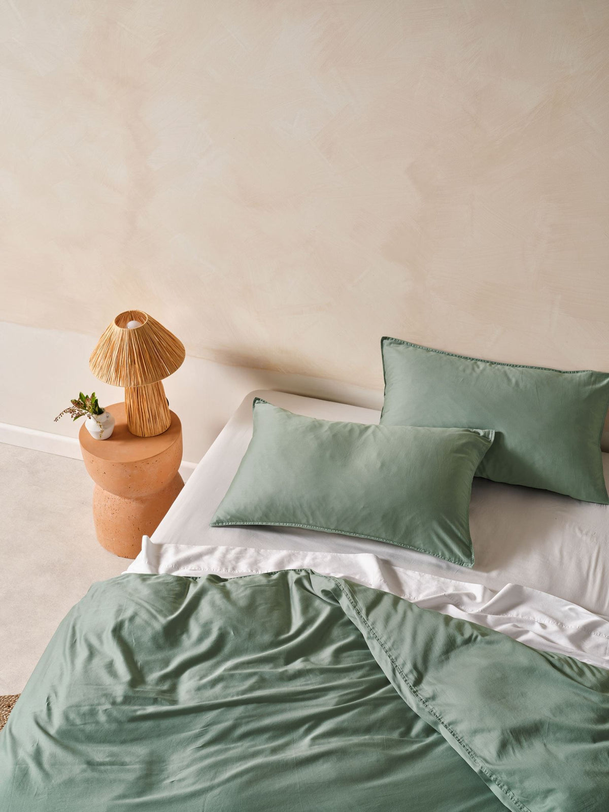 Sheet Set - Surf Wash White 400 Thread Count Linen House - Queen