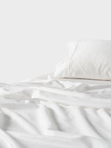 Sheet Set - Surf Wash White 400 Thread Count Linen House - Double