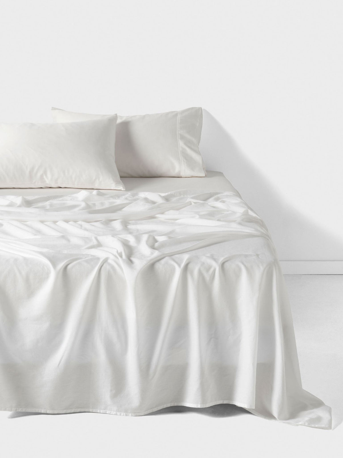 Sheet Set - Surf Wash White 400 Thread Count Linen House - Single