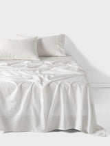 Sheet Set - Surf Wash White 400 Thread Count Linen House - Double