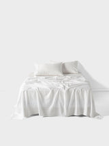 Sheet Set - Surf Wash White 400 Thread Count Linen House - Single