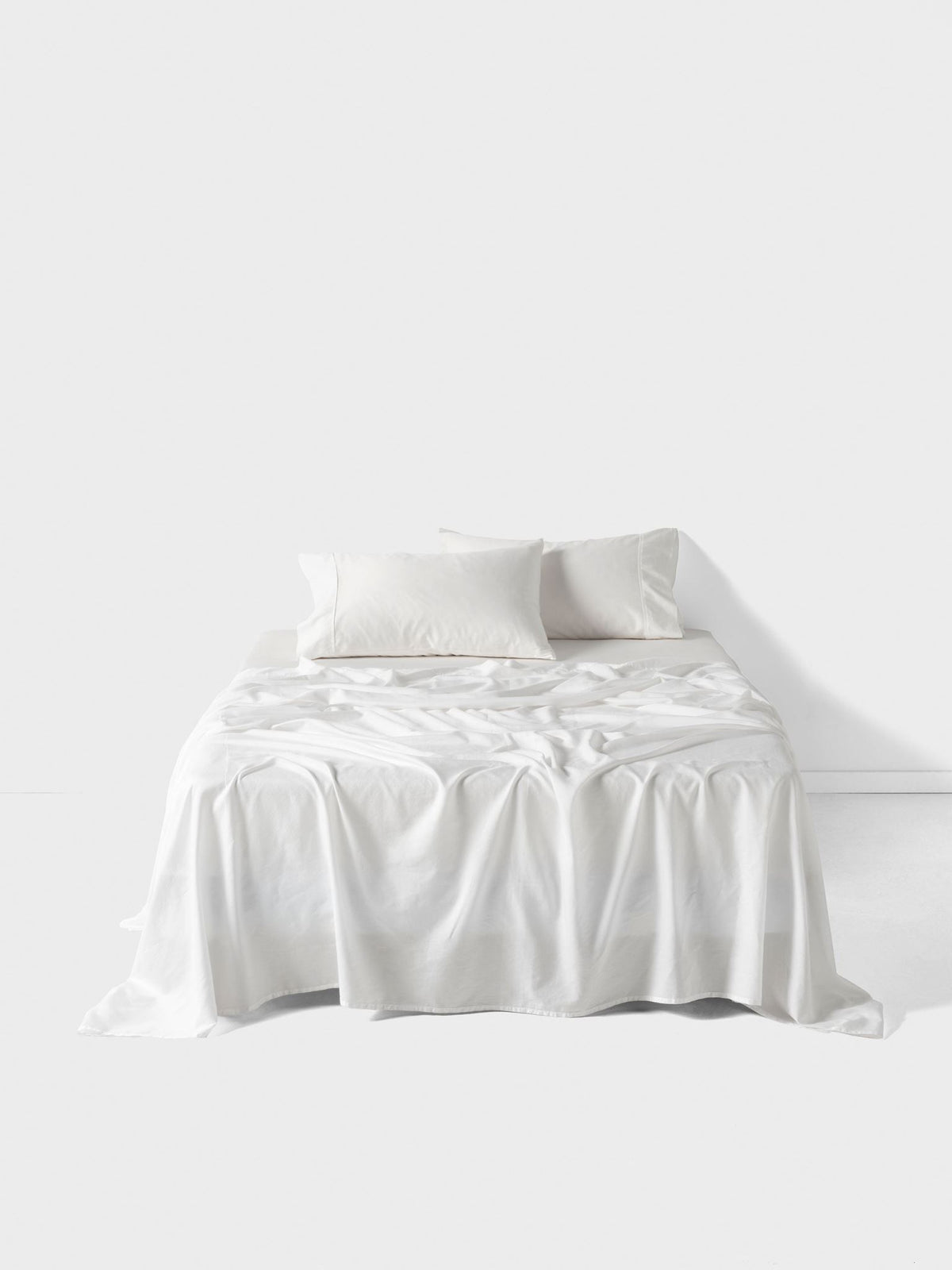 Sheet Set - Surf Wash White 400 Thread Count Linen House - Queen