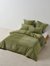 Quilt Cover Set - Tait Basil Linen House - Queen Green