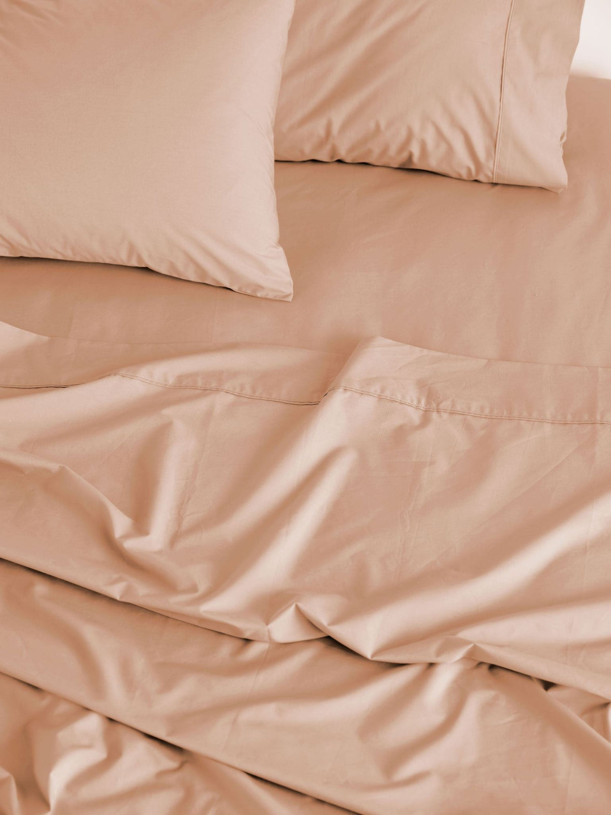 Sheet Set - 300 Thread Count Cotton Percale Vienna Clay - King Single Orange
