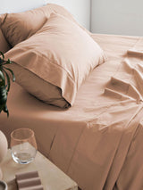 Sheet Set - 300 Thread Count Cotton Percale Vienna Clay - King Single Orange