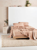 Sheet Set - 300 Thread Count Cotton Percale Vienna Clay - Queen Orange