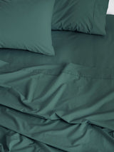 Sheet Set - 300 Thread Count Cotton Percale Vienna Pine - Single Green
