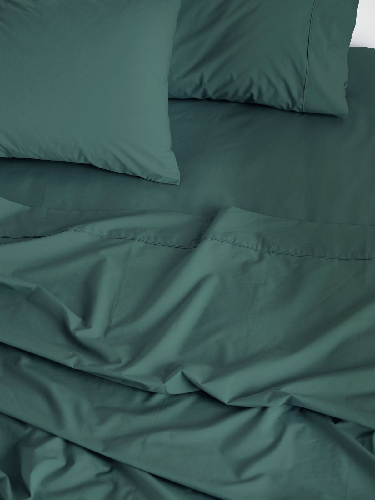 Sheet Set - 300 Thread Count Cotton Percale Vienna Pine - King Single Green