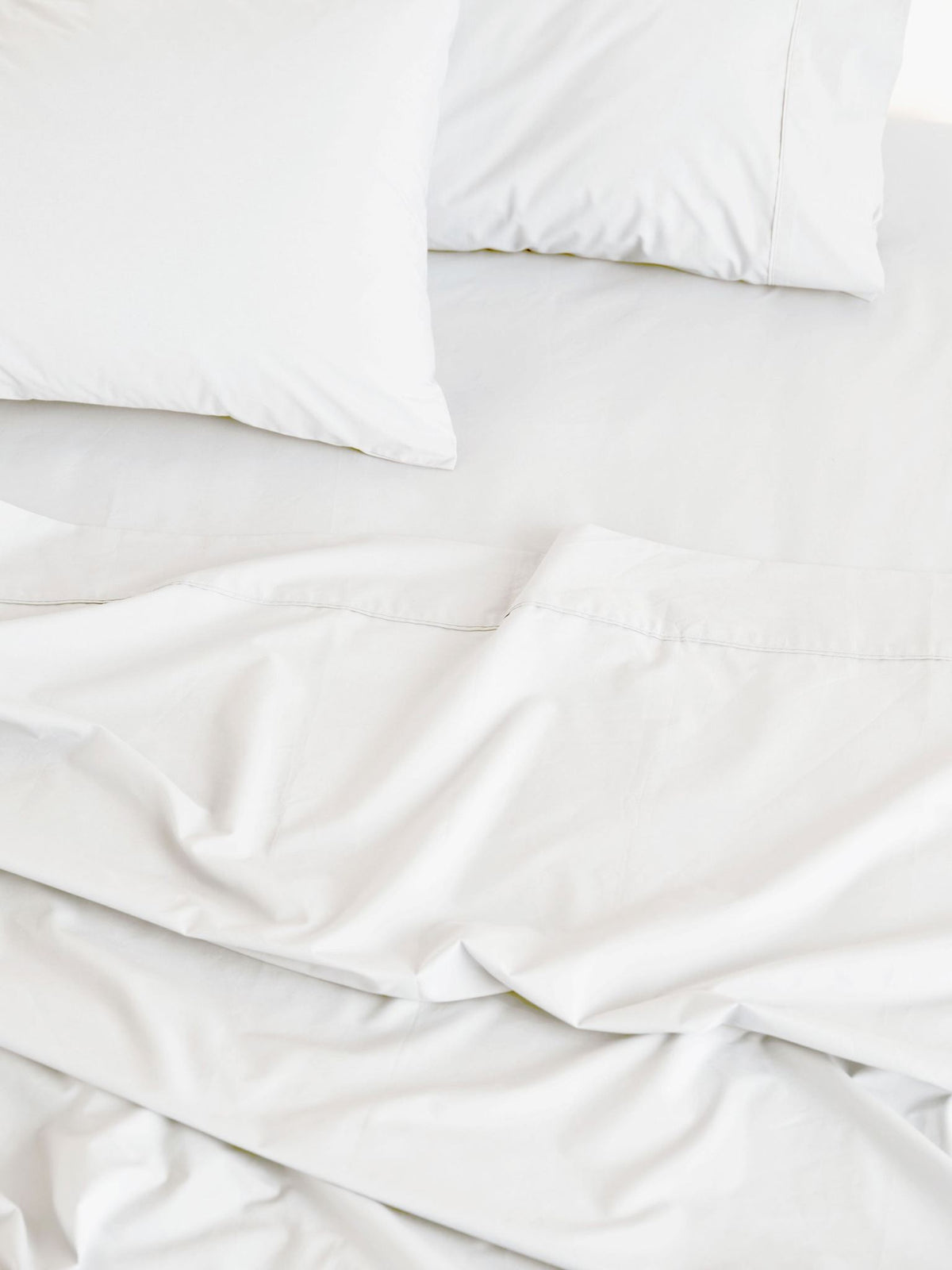 Flat Sheet - 300 Thread Count Cotton Percale Vienna Linen House - King White