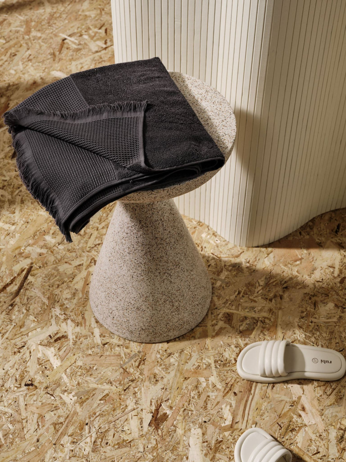 Bath Towel - Eden Charcoal Linen House - 69cm x 139cm Dark Grey