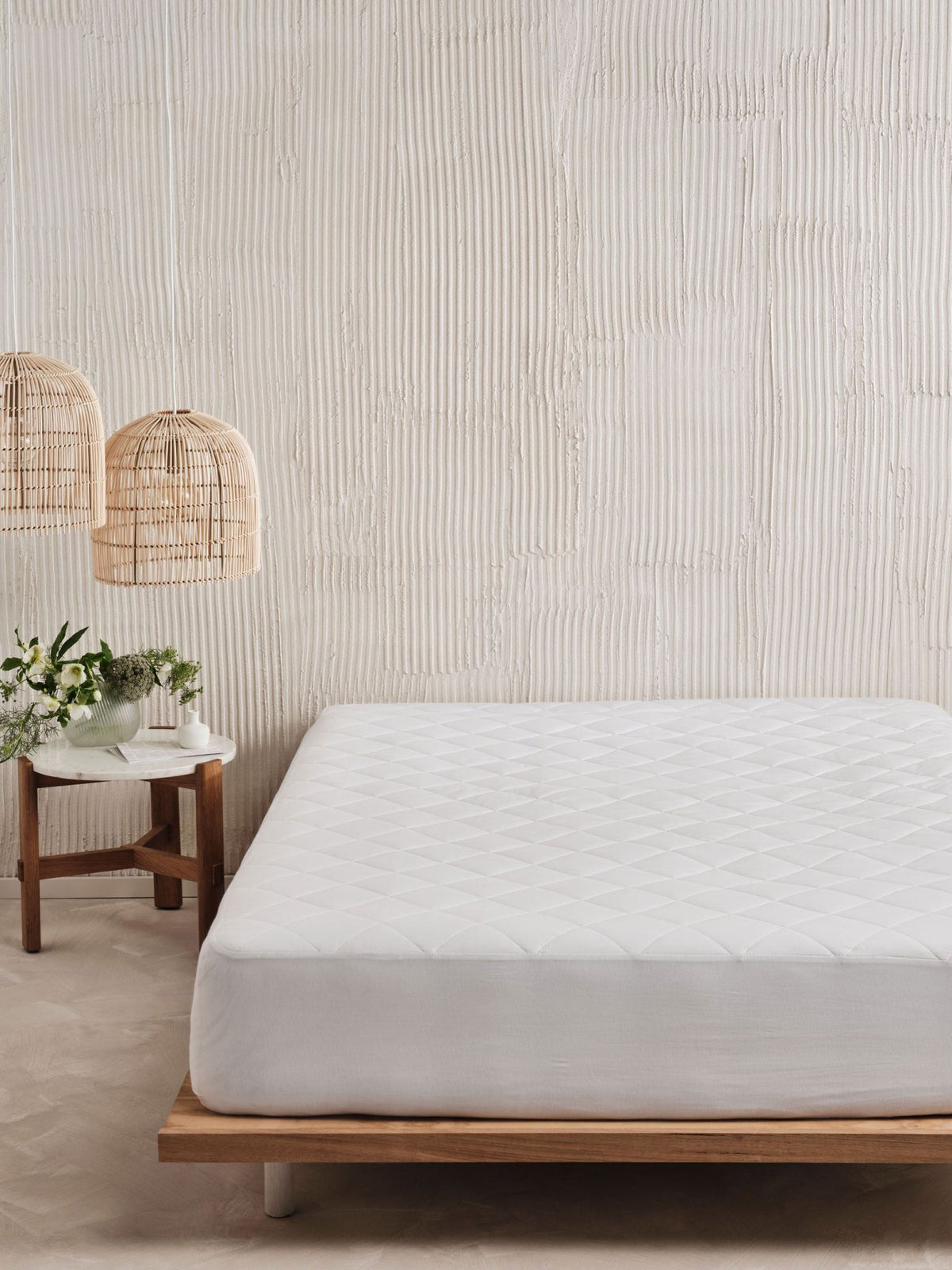 Mattress Protector - Qb Kind Cotton – 200 GSM Linen House - Queen