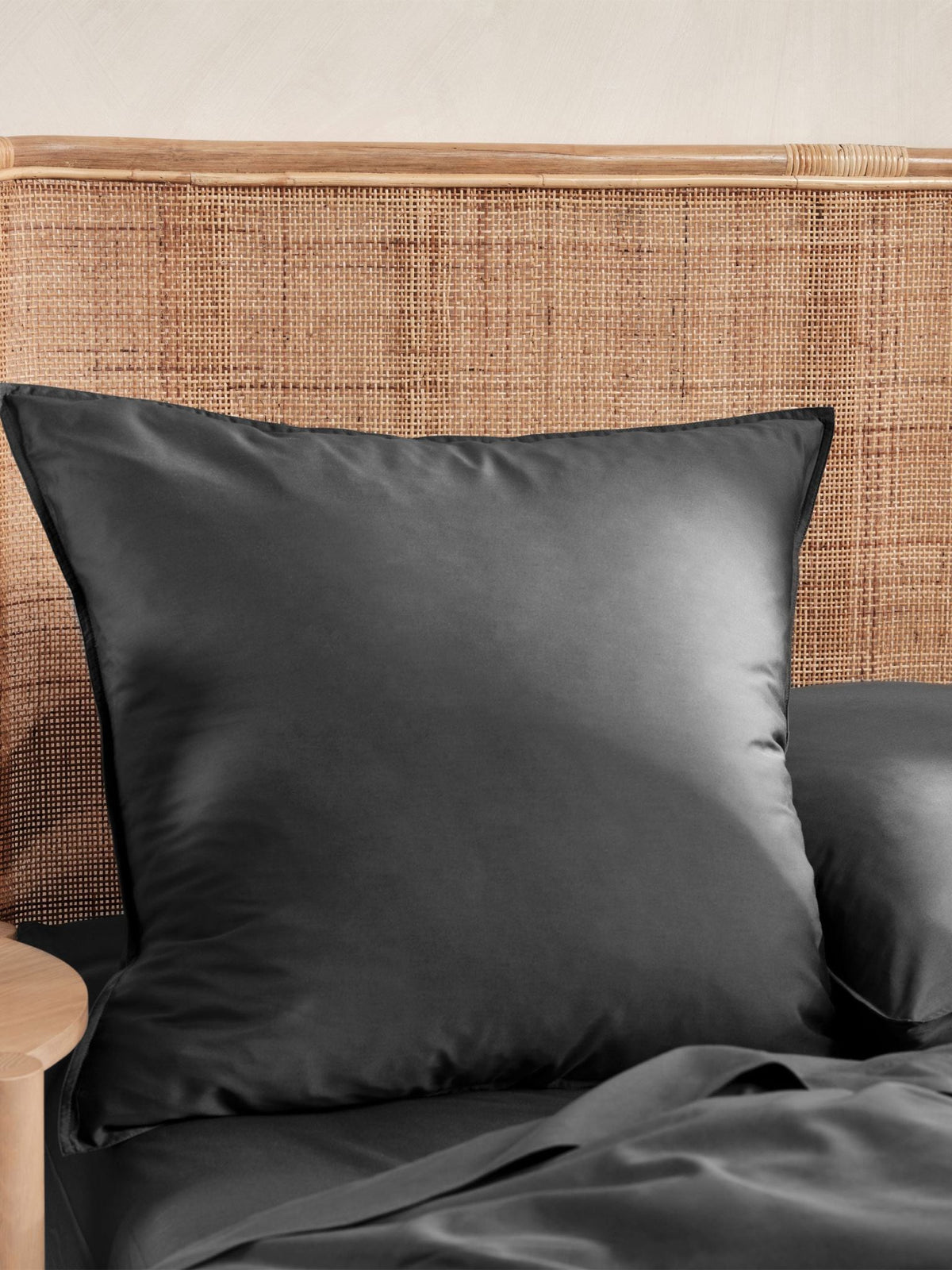 European Pillowcase - 400 Thread Count Bamboo Cotton Nara - 65cm x 65cm Charcoal