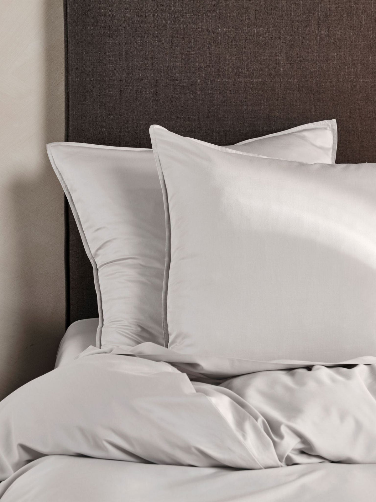 Quilt Cover Set - 400 Thread Count Bamboo Cotton Nara Linen House - King Silver