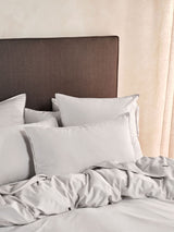 Quilt Cover Set - 400 Thread Count Bamboo Cotton Nara - Single Silver