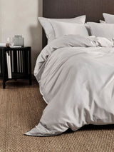 Quilt Cover Set - 400 Thread Count Bamboo Cotton Nara - Single Silver