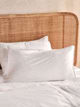 Quilt Cover Set - 400 Thread Count Bamboo Cotton Nara Linen House - Queen White