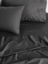 Pillowcase - 300 Thread Count Cotton Percale Vienna - Queen Charcoal