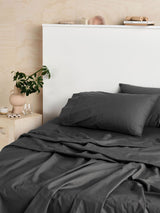 Pillowcase 300 Thread Count Cotton Percale Vienna - Standard Charcoal