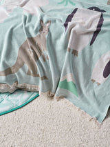 Blanket - Atlas Linen House - 120cm x 140cm Blue