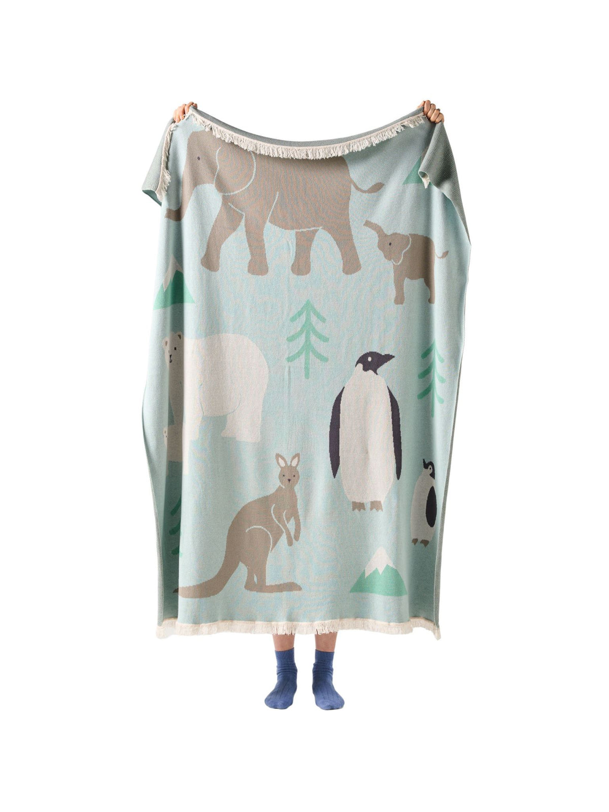 Blanket - Atlas Linen House - 120cm x 140cm Blue