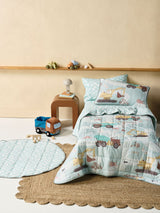 The Big Build Play Mat Linen House - 120cm Blue