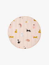 Cats 'N' Bows Play Mat Linen House - 120cm Pink