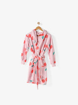 Kids Robe Plush Cherrylicious Linen House - Small Pink