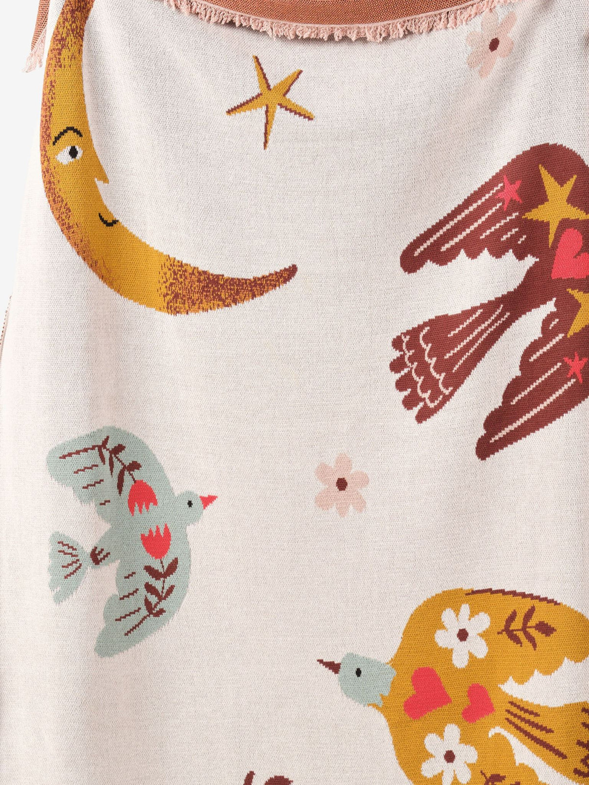 Blanket - Folk Woodland Linen House - 120cm x 140cm Pink