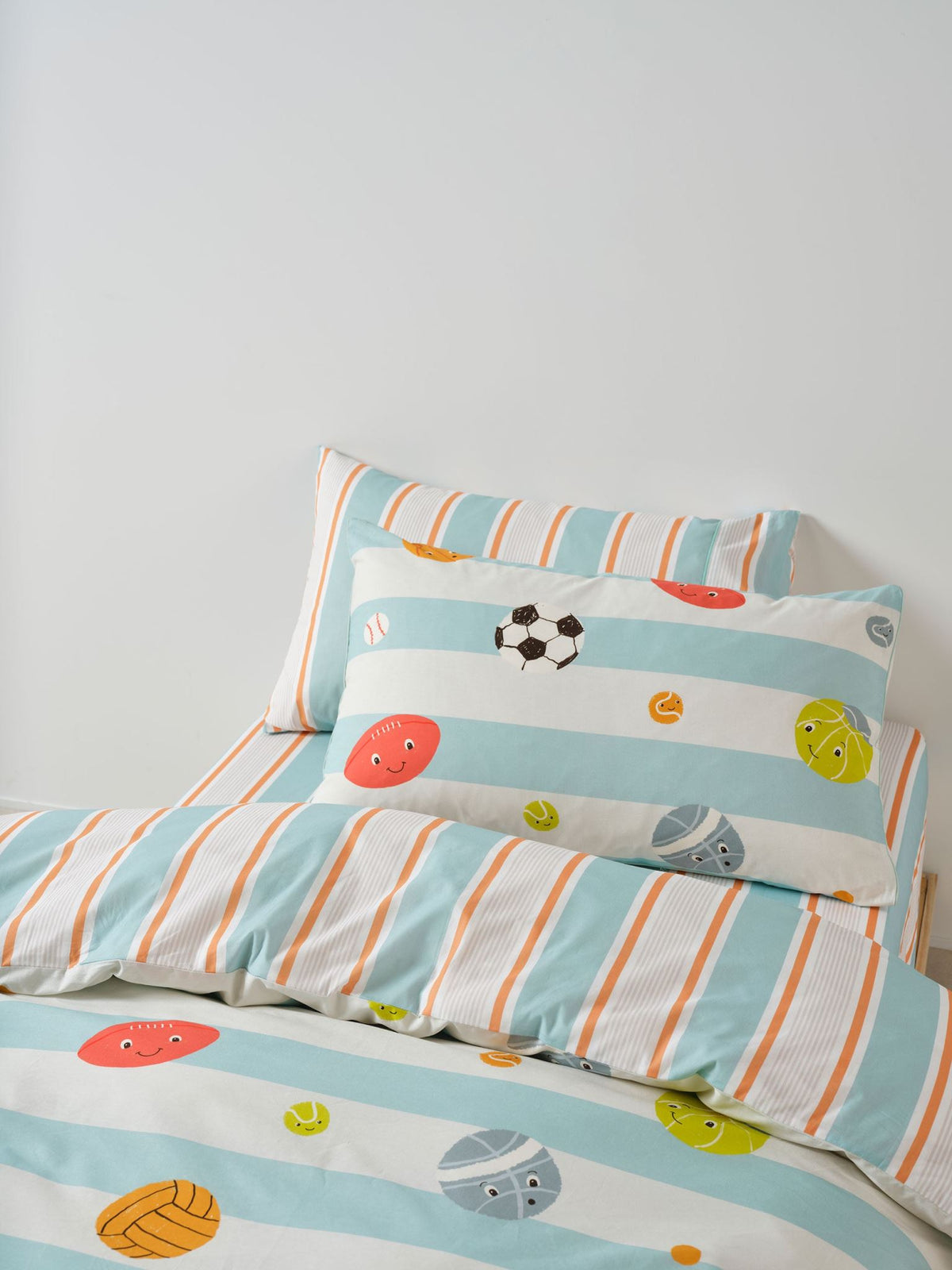 Fitted Sheet - & Pillowcase Set Sailor Stripe Linen House - Double Blue