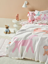Blanket - Petite Paris Linen House - 120cm x 140cm Pink