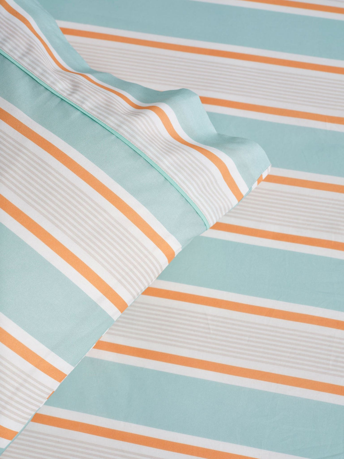 Fitted Sheet - & Pillowcase Set Sailor Stripe Linen House - King Single Blue