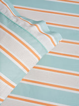 Fitted Sheet - & Pillowcase Set Sailor Stripe Linen House - King Single Blue