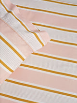 Fitted Sheet - & Pillowcase Set Sailor Stripe Linen House - King Single Pink