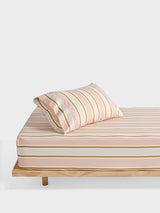 Fitted Sheet - & Pillowcase Set Sailor Stripe Linen House - Single Pink
