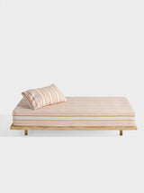 Fitted Sheet - & Pillowcase Set Sailor Stripe Linen House - King Single Pink