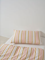 Quilt Cover Set - Sailor Stripe Linen House - Queen Pink