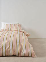 Quilt Cover Set - Sailor Stripe Linen House - Queen Pink