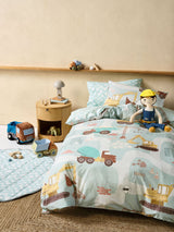 Cushion - Eddie The Tradie Novelty Linen House - Blue
