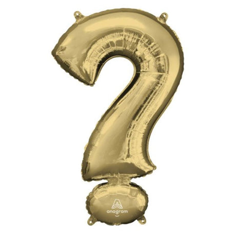 86cm White Gold SuperShape foil balloon, perfect for elegant celebrations and events, self-sealing and durable.